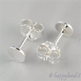 AG 925 Round Base Earring Pin 5 mm