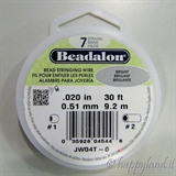 Beadalon® Cavetto Rivestito 0.51 mm - 9.2 mt - Argento Brillante