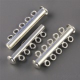 BeadSmith® Silver-plated 5-strand clasp
