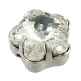 10 mm / Silver / Crystal
