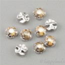 3 mm - Silver - Crystal Golden Shadow