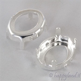 14 x 11 mm - 2 f - Silver Plated