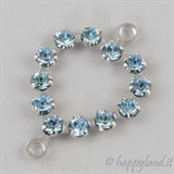 Aquamarine - 2 anelli - Rodio