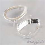 30 x 20 mm Open - 2 fori - Silver Plated