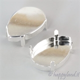 30 x 20 Closed - 0 fori - Silver Plated