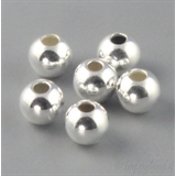 4mm - argento, foro 1,1mm