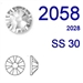 Swarovski® - 2028 / 2058 SS 30 ( 6.32 / 6.50 mm ) NO HOTFIX