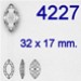 Swarovski® - 4227 - 32 x 17 mm - Navette