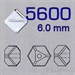 Swarovski® - 5600 Bead - 6 mm ( Cubo diagonale )