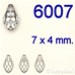 Swarovski® - 6007 - 7 x 4 mm - Small briolette pendant