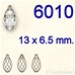 Swarovski® - 6010 - 13 x 6.5 mm
