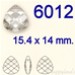 Swarovski® - 6012 - 15,4 x 14,0 mm - Flat briolette