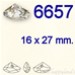Swarovski® - 6657 - 16 x 27 mm - Galactic Horizzontal Pendant