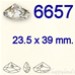 Swarovski® - 6657 - 23.5 x 39 mm - Galactic Horizzontal Pendant