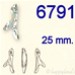 Swarovski® - 6791 - 25 mm - Coral Pendant 2 rami
