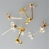 AG 925 Earring posts  3mm + earring backs