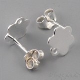 AG 925 Earring Posts  Flower 10 mm
