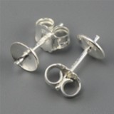 AG 925 Earring Round with central pin