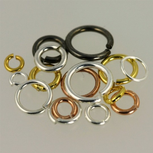 1500 Pezzi Anelli Aperti Placcati In Argento - Da 3 Mm A 8 Mm - Scatola Assortita - Italia - Foto 6