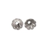 BeadSmith® Copriperla fiore 6mm , nickel plated