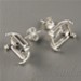 AG 925 - Orecchino a perno - Castone 14 x 10 mm AG 925 - Orecchino a perno - Castone 14 x 10 mm