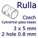 CzechBead - Rulla 3 x 5 mm