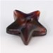 FM - stella di vetro 15mm foro passante , burgundy FM - stella di vetro 15mm foro passante , burgundy