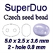CzechBead - SuperDuo 2.5 x 5 mm