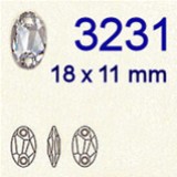 Swarovski® 3231 Owlet - 18 x 11 mm