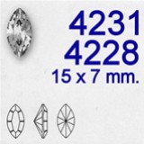 Swarovski® 4231/4228 - 15 x 7 mm - Antique Navette