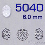 Swarovski® 5040 Bead - 06 mm ( Briolette 48 faccette )