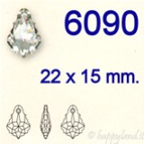 Swarovski® 6090 - 22 x 15 mm - Baroque Pendant