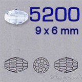 Swarovski® Bead 5200 - 9 x 6 mm ( Olive 48 facettes )