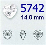 Swarovski® Bead 5742 - 14 mm ( Heart Bead )